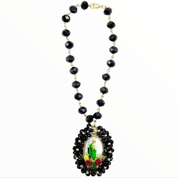 San Judas (St. Jude) Beaded Medallion - Picture 3 of 3